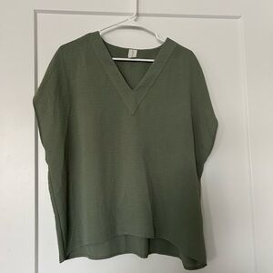 Joie Sage Green V-Neck Blouse